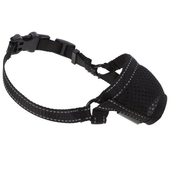 LOLIPPYY dog muzzles to prevent biting Dog Muzzle Black Polyester Prevent Indiscriminate Eating 1Set