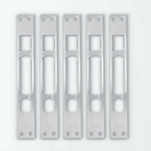 LOLIPPYY Door Latch Guard Plate 5pcs Iron Door Lock Body Buckle Plate Security Reinforcement Hardware