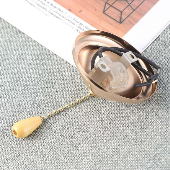 LOLIPPYY fan pull chain switch for light fixture golden round beads vintage style 1Pack