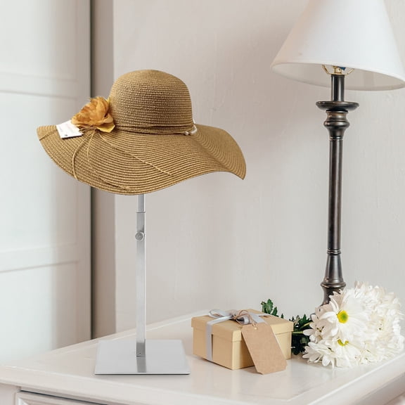 LOLIPPYY hat stand holder Hat Display Stand Silver Space-saving Structure For Vendors Clothing Stores 1Pcs