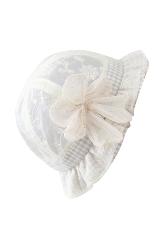 infant girl sun hat Sun Hat Lace Beige 1Pack for Summer Protection