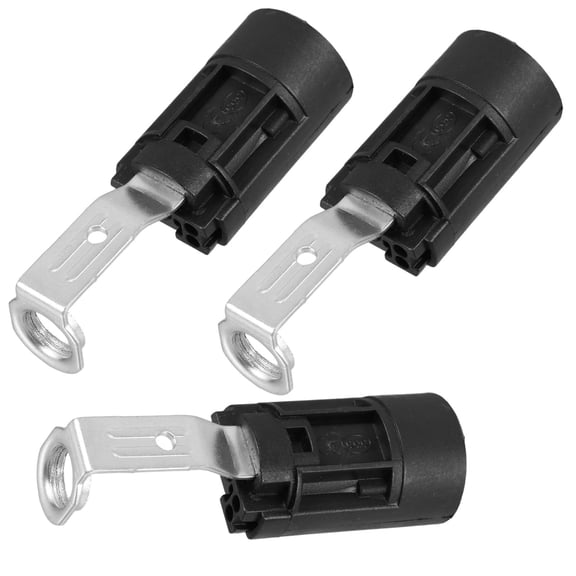 LOLIPPYY light socket outlets E14 Lamp Holder Black Zinc Alloy Easy Installation 3pcs