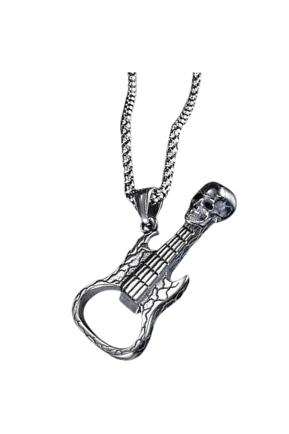 men layered necklace Skull Element Silver 1Set