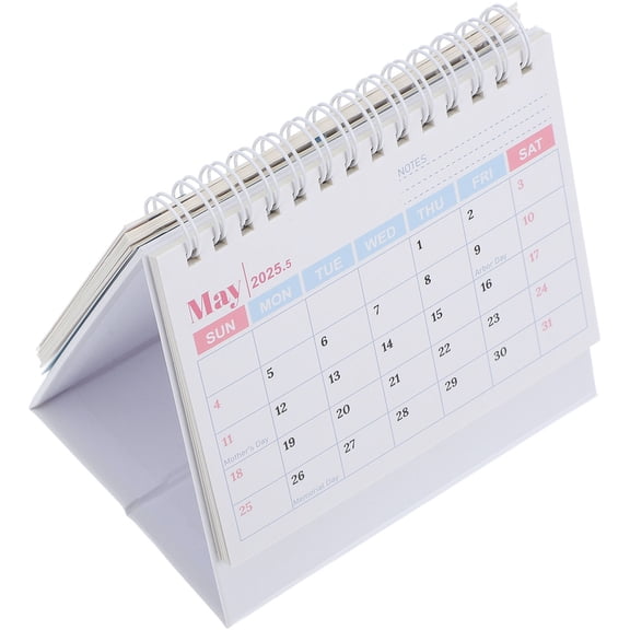 LOLIPPYY mini calendar Paper Sky-blue 1Pcs Scheduling Friends Office Environment