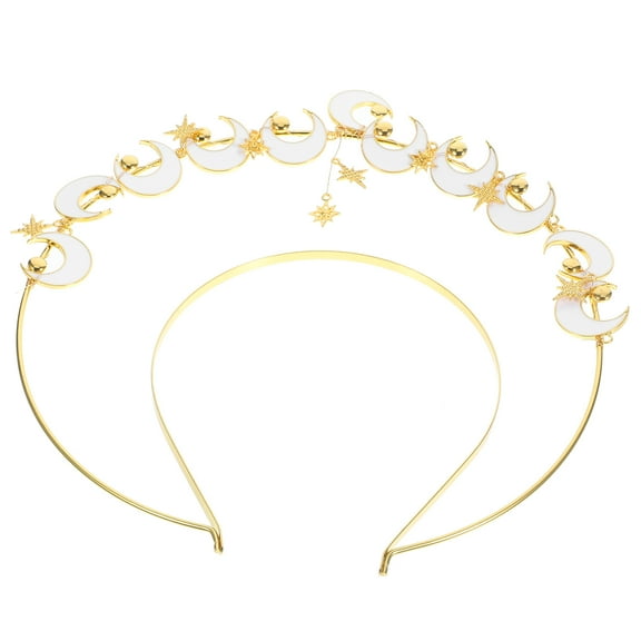 LOLIPPYY moon crown headpiece Moon Headband Multi Crystal 1Set for Everyday Wear