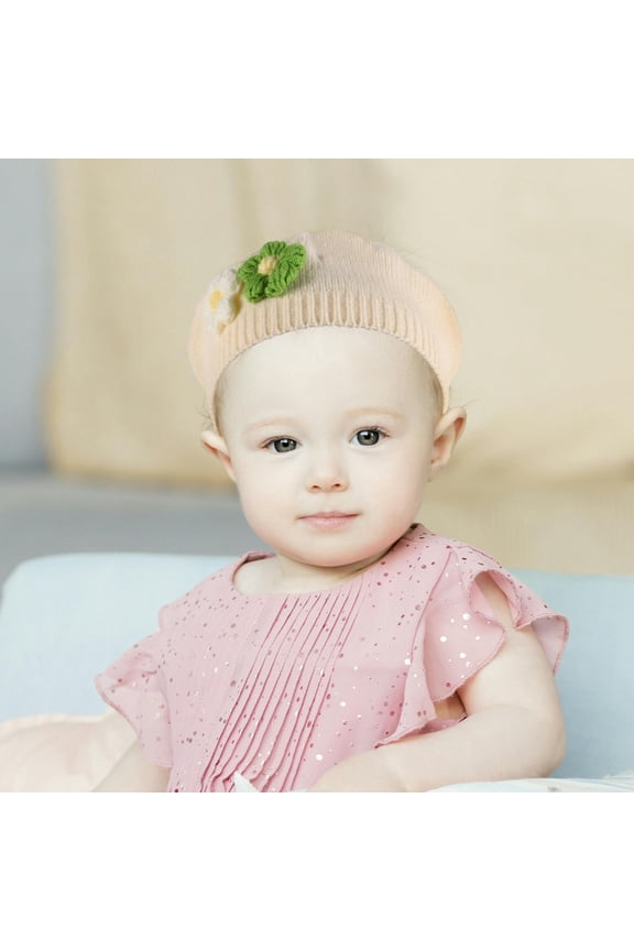 newborn winter hat Beret Hat Warmth Knitted 1Pack for Baby Girls for Autumn Gatherings