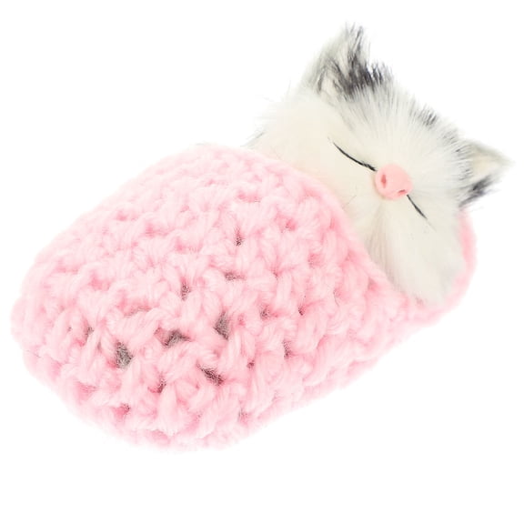 LOLIPPYY Realistic Sleeping Cat Plush Toy Set - Interactive Handheld Cat Toy for Christmas Party Fun