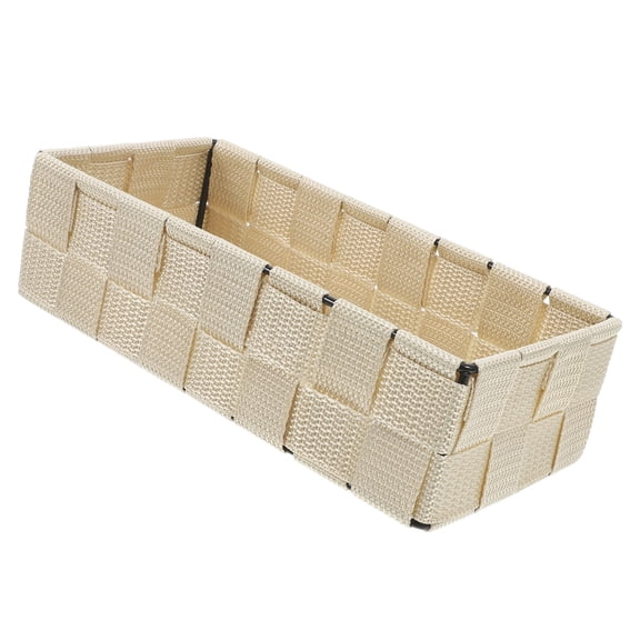 LOLIPPYY small woven basket Silver for cosmetics storage modern design 1Set