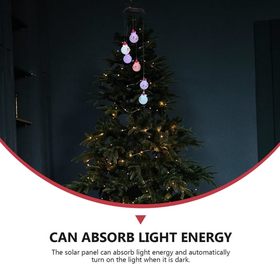 LOLIPPYY Outdoor Solar Snowman Lights Wind Chime White Plastic with Automatic On/Off, 1 Piece