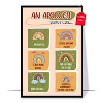 LOLUIS An Apology Sounds Like Poster, Mental Health Poster for Classroom, Therapy Counseling Wall Art (Unframed 11"x17")
