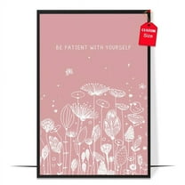 LOLUIS Be Patient With Yourself Poster, Mental Health Poster, Positive Inspirational Quote Print Wall Art Decor (Unframed 11"x17")