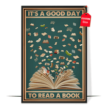 LOLUIS It's A Good Day To Read A Book Poster, Reading Books Poster, Vintage Mental Health Awareness Posters, Therapy Counseling Wall Art Home Office Decor DS1