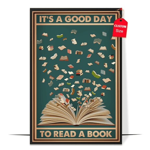 LOLUIS It's A Good Day To Read A Book Poster, Reading Books Poster, Vintage Mental Health Awareness Posters, Therapy Counseling Wall Art Home Office Decor DS1