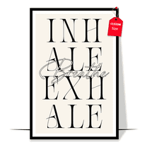 LOLUIS Inhale Exhale Wall Art, Mental Health Poster, Therapy Office Wall Art, Therapist Decor for Office, Meditation Print (Unframed 11"x17")