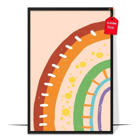 LOLUIS Inspirational Diversity Wall Art, Boho Equality Inclusive Art Decor for Bulletin Board Classroom, Diversity Rainbow Poster DES 1 (Unframed 16"x24")