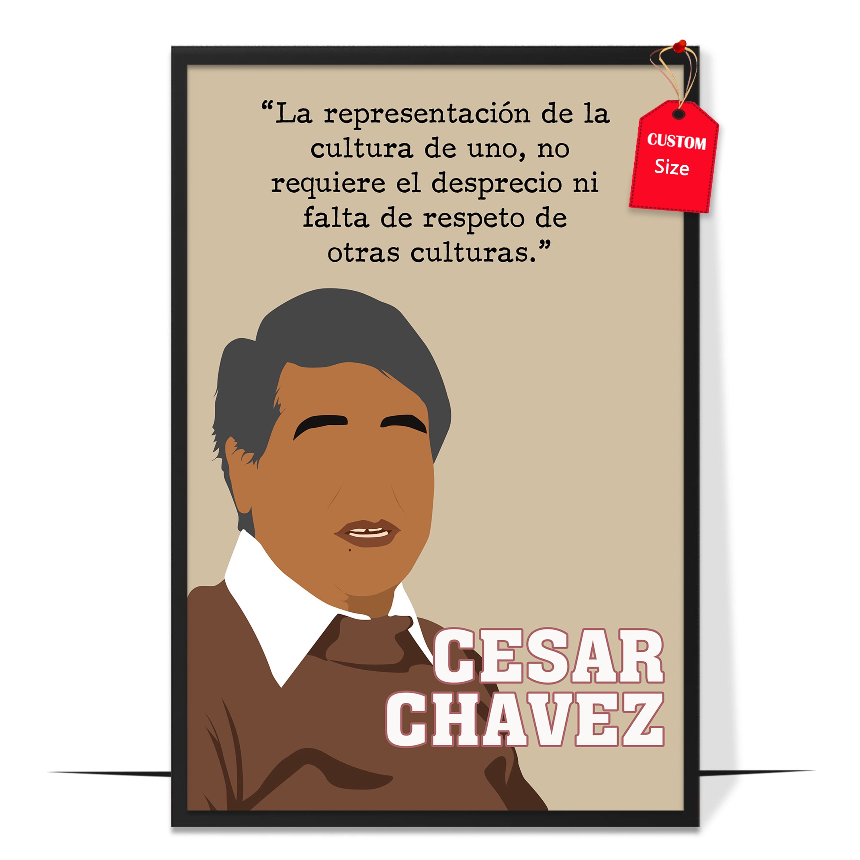 LOLUIS Inspirational Quotes Wall Art, Hispanic Leaders Art Print Decor