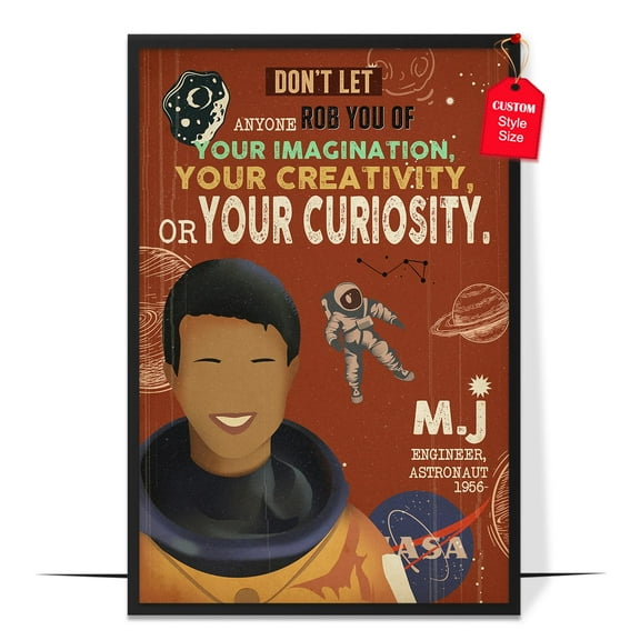LOLUIS Inspirational Quotes Wall Art, Science Education Print Decor for Classroom Bulletin Board Office, Black Scientist Poster (Unframed 16"x24")