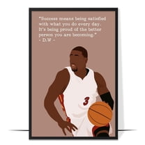 LOLUIS Inspirational Quotes Wall Art, Sports Motivational Art Print Decor Gifts for Home Office, Basketball Superstar Poster (Unframed 8"x12")