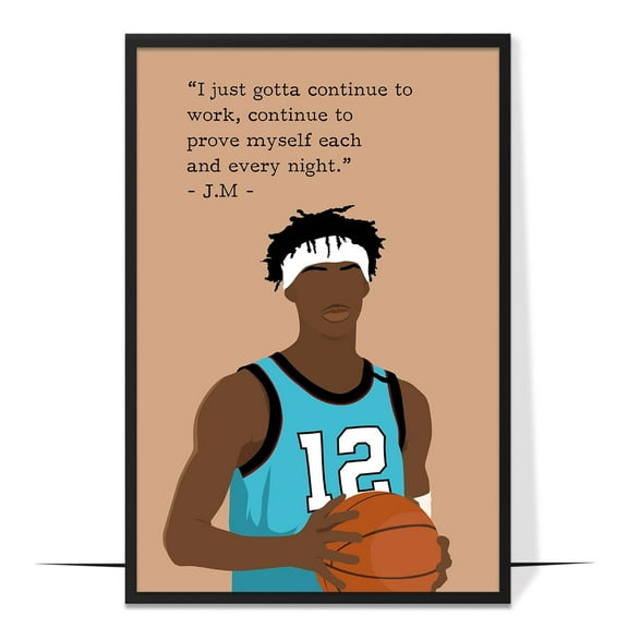 LOLUIS Inspirational Quotes Wall Art, Sports Motivational Art Print Decor Gifts for Home Office, Basketball Superstar Poster (Unframed 8"x12")