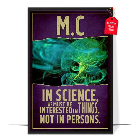 LOLUIS Inspirational Wall Art, STEM Scientists Quote Print Decor for Bulletin Board Classroom Office, STEM Poster (Unframed 16"x24")