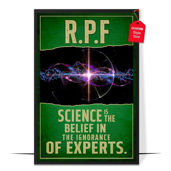 LOLUIS Inspirational Wall Art, STEM Scientists Quote Print Decor for Bulletin Board Classroom Office, STEM Poster (Unframed 24"x36")