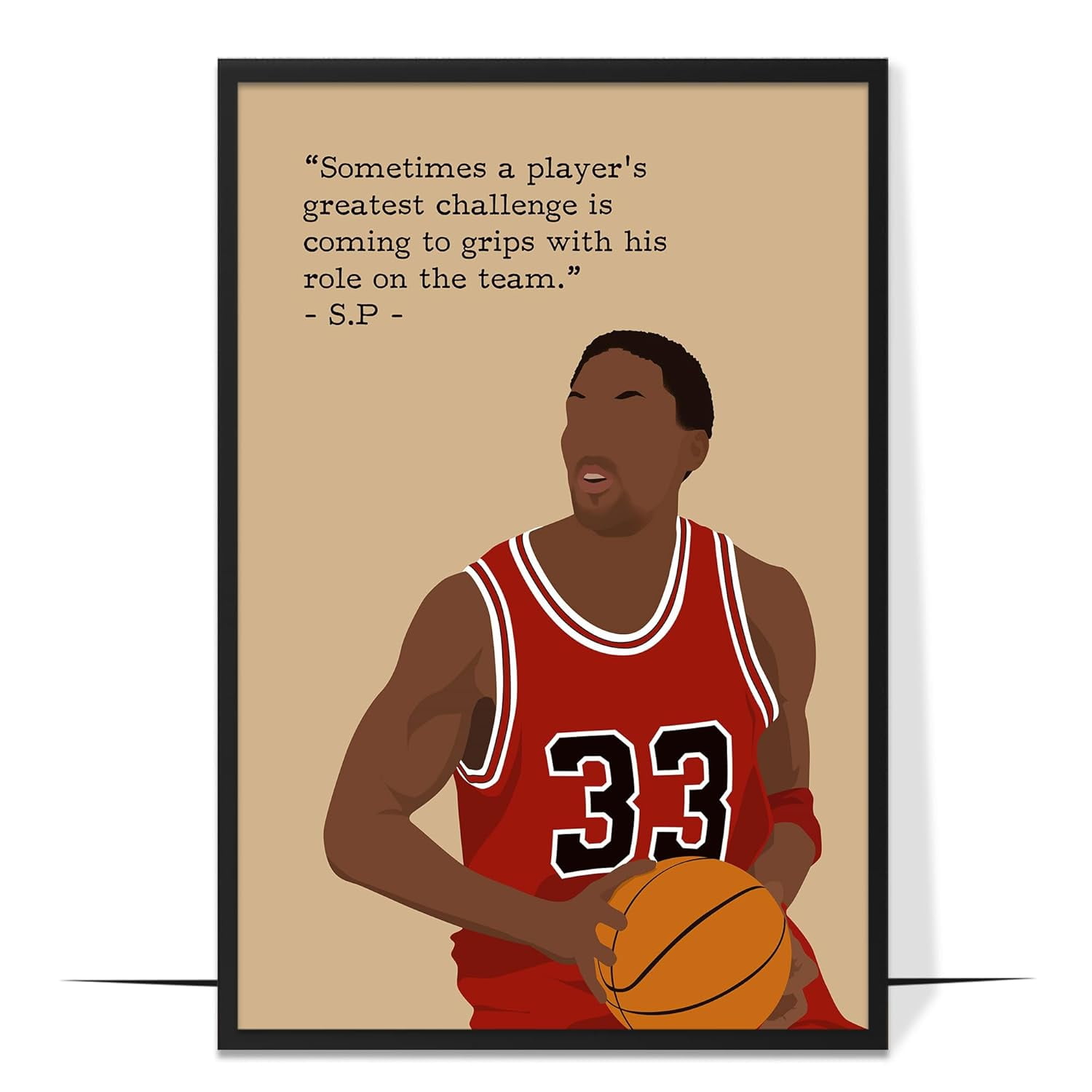 LOLUIS Scottie Pippen Inspirational Quotes Wall Art, Sports