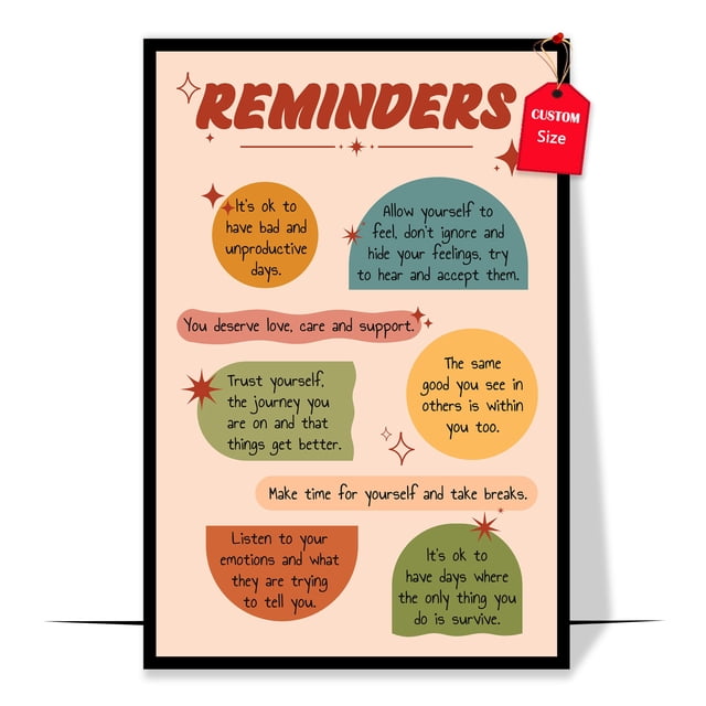 LOLUIS Self Affirmation Poster, Mental Health Poster for Classroom ...