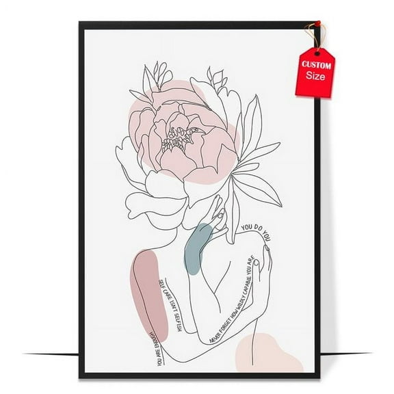 LOLUIS Self Care isn't Selfish Poster, Mental Health Quote Poster, Positive Inspirational Quote Wall Art Decor (Unframed 11"x17")