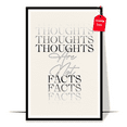 thumbnail image 1 of LOLUIS Thoughts Are Not Facts Poster, Mental Health Poster, Therapist Office Decor, Psychologist Office Prints (Unframed 24"x36"), 1 of 7
