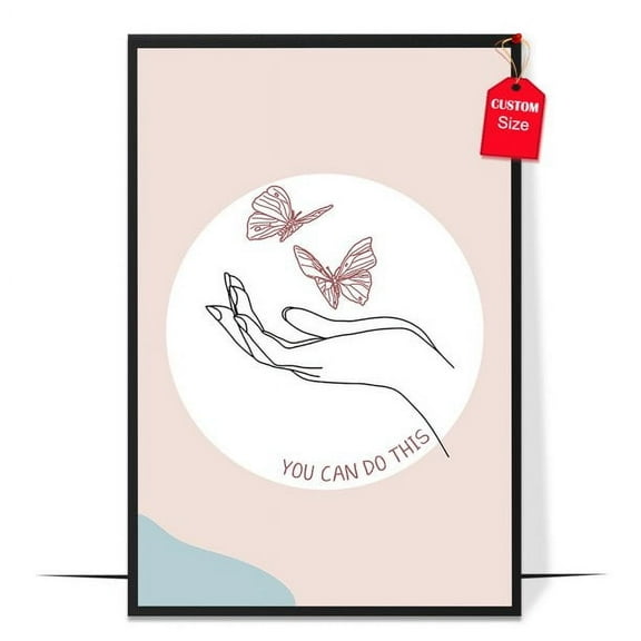LOLUIS You Can Do This Poster, Mental Health Poster, Positive Inspirational Quote Print Wall Art Decor (Unframed 11"x17")