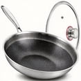 thumbnail image 1 of LOLYKITCH Ceramic Hybird Tri-ply Stainless Steel Wok Pan with Lid,12 inch Stir Fry Pan,Dishwasher and Oven Safe,Detachable Handle., 1 of 6
