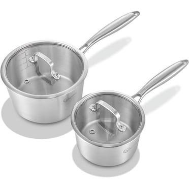 LOLYKITCH Tri-ply Stainless Steel 12 inch Sauté Pan with Lid,,4QT ...