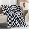 thumbnail image 1 of LOMAO Buffalo Check Fleece Throw Blanket Soft Checkered Plaid Blankets Cozy Lightweight Flannel Blanket for Couch Chair Bed(Black,51"x63"), 1 of 8