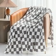 thumbnail image 1 of LOMAO Buffalo Check Fleece Throw Blanket Soft Checkered Plaid Blankets Cozy Lightweight Flannel Blanket for Couch Chair Bed(Grey,51"x63"), 1 of 8