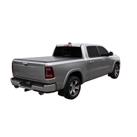 LOMAX 2019-2024 Fits Dodge Ram 2500 3500 6' 4" Box Matte Black Split Tonneau Cover B1040069