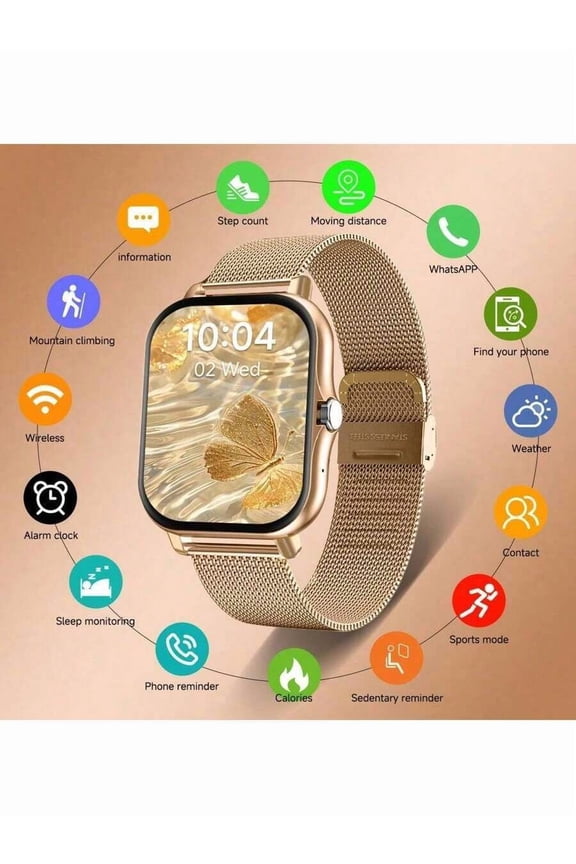 LOMAXFR Smart Watch, Wireless Calling /Dial, Multi -Sport Mode, Calling Reminder And Rejection,Information Reminder,SMS Reminder,Holiday Gifts, Birthday Gifts