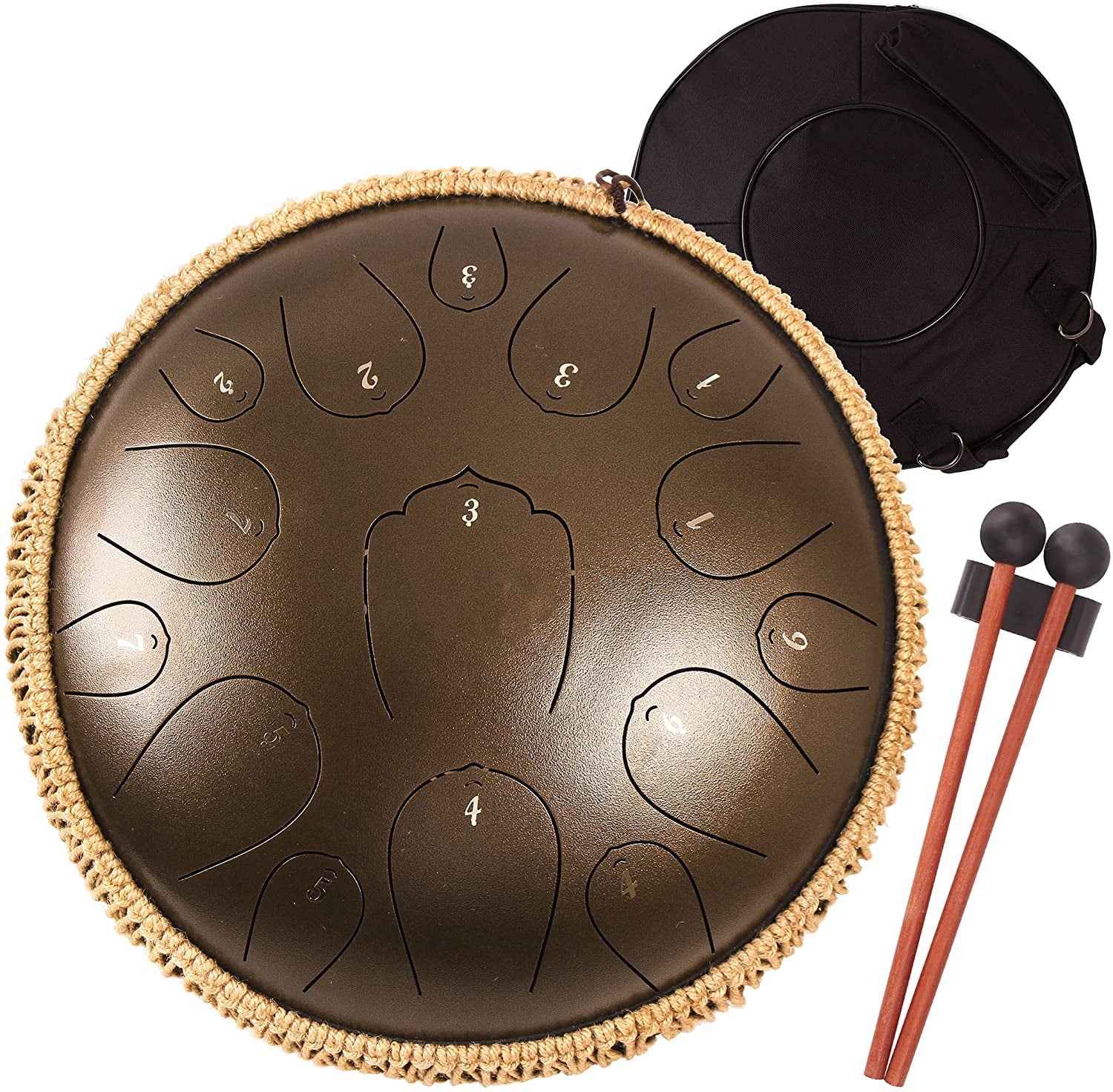 Customize 13 Inch 15 Notes Steel Tongue Drum Set Personalized