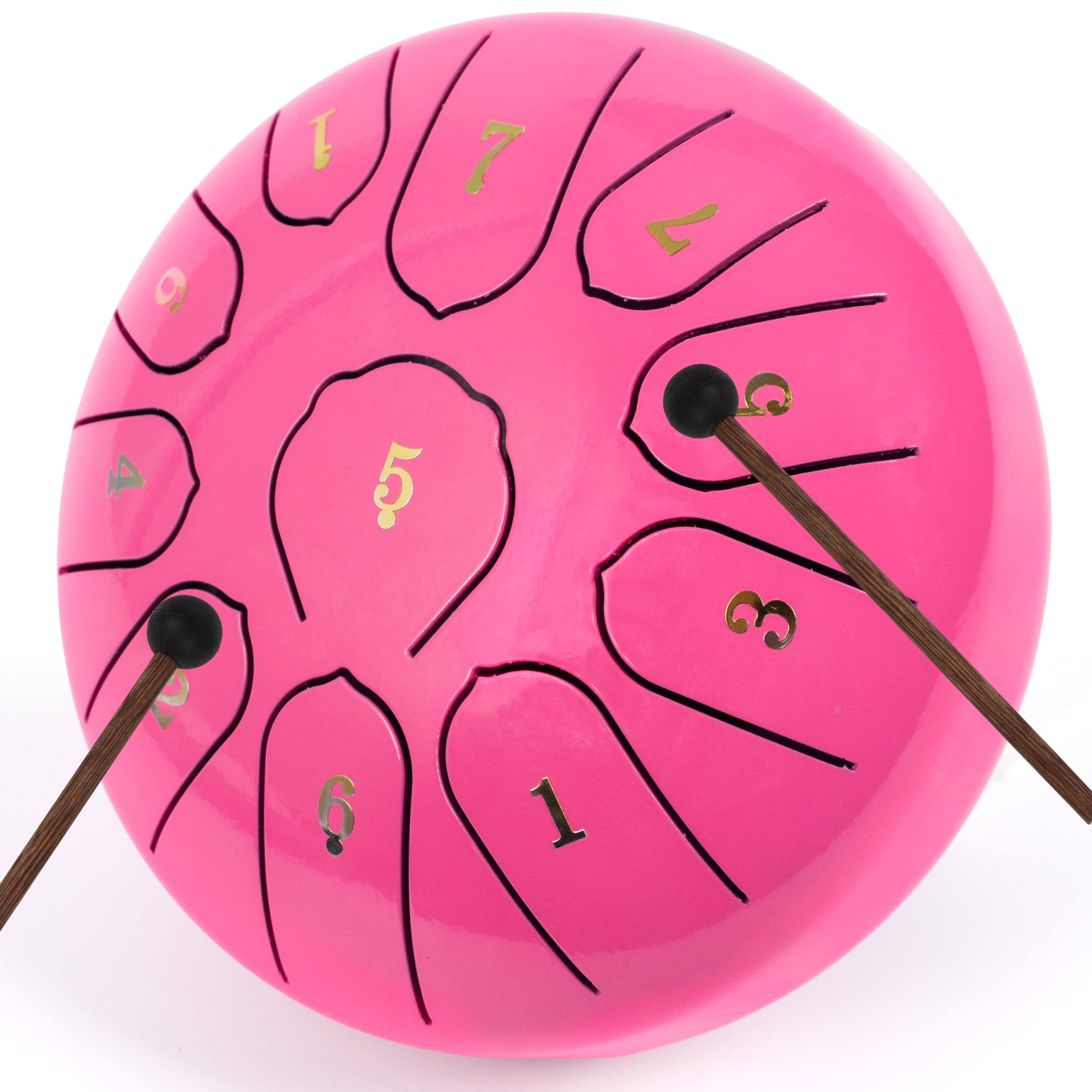 LOMUTY Steel Tongue Drum 6 Inch 11 Notes,Rain Drum for Outside Garden,C Major