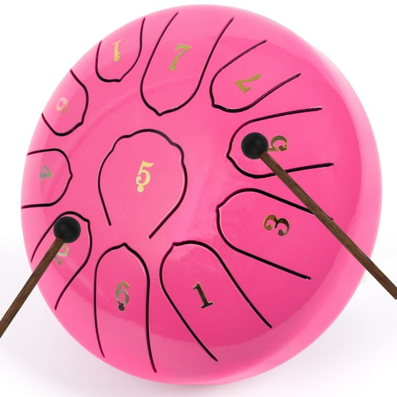 LOMUTY Steel Tongue Drum 6 Inch 11 Notes,Rain Drum for Outside Garden,C Major