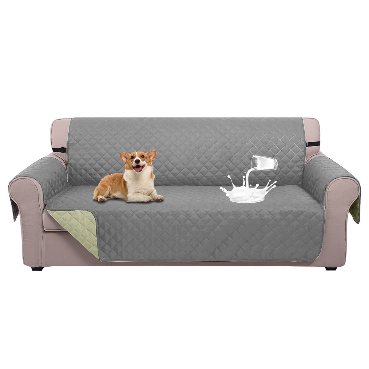 LOMYOLO Home Sofa Cover for 4 Cushion Couch Oversized Sofa Reversible