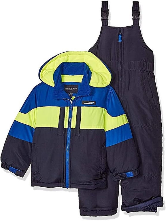 Big Boys' 2-Piece Colorblock Snow Bib and Jacket Snowsuit