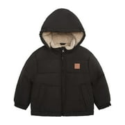 LONDON FOG Boys' Active Puffer Jacket - Stylish Winter Coat, Black, 14/16