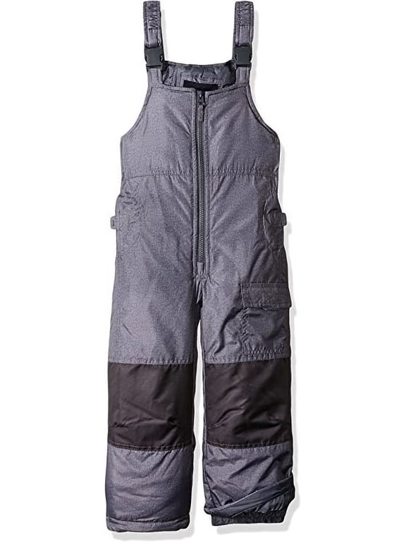 Boys' Big Classic Heavyweight Snow Bib Ski Pant Snowsuit, Heather Gray