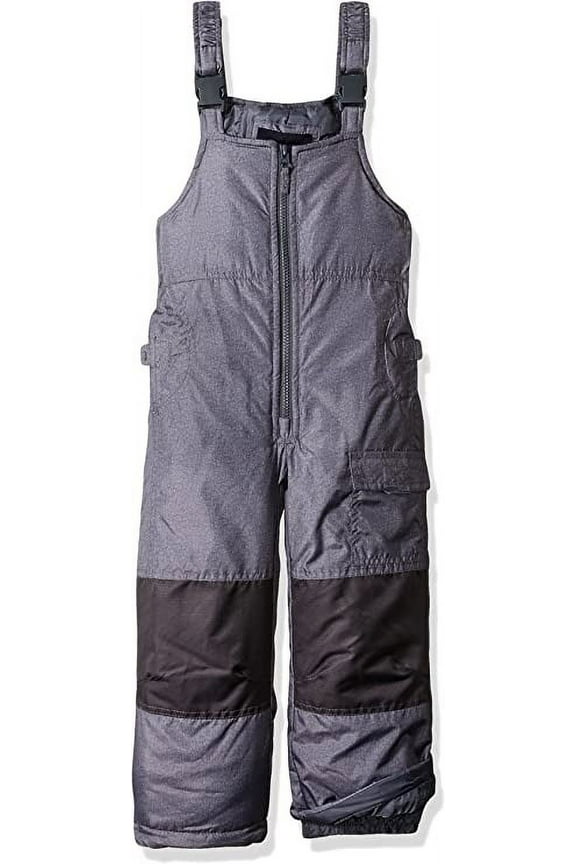 Boys' Big Classic Heavyweight Snow Bib Ski Pant Snowsuit, Heather Gray