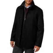 London Fog Mens Classic Wool Blend Car Coat with Bib