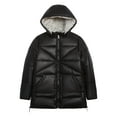thumbnail image 1 of LONDON FOG Girls Heavyweight Hooded Winter Jacket Full Zip, Black, 5/6, 1 of 4