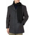 thumbnail image 1 of LONDON FOG Men's Car Coats Classic Fit Overcoats for Men Wool Blend Top Coats for Men with Scarf, 1 of 6