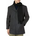 thumbnail image 1 of LONDON FOG Men's Car Coats Classic Fit Overcoats for Men Wool Blend Top Coats for Men with Scarf, 1 of 6