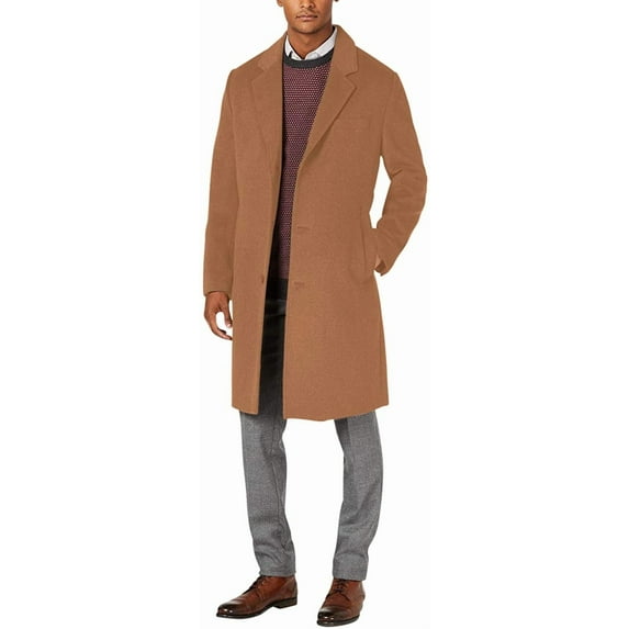 LONDON FOG Men's Classic Fit Overcoat Signature Wool Blend Top Coat Regular & Big-Tall Sizes