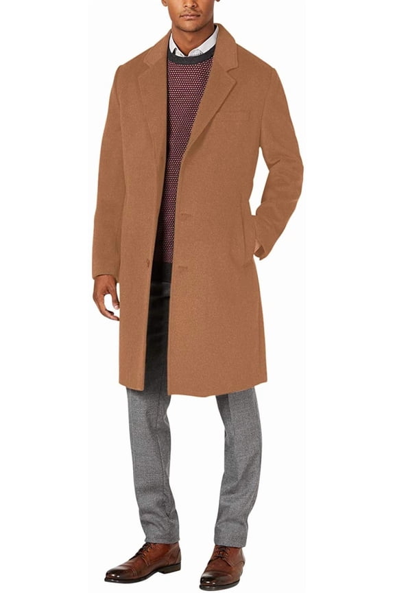 Men's Coats Classic Fit Overcoats for Men Wool Blend Top Coats for Men Regular & Big-Tall Sizes